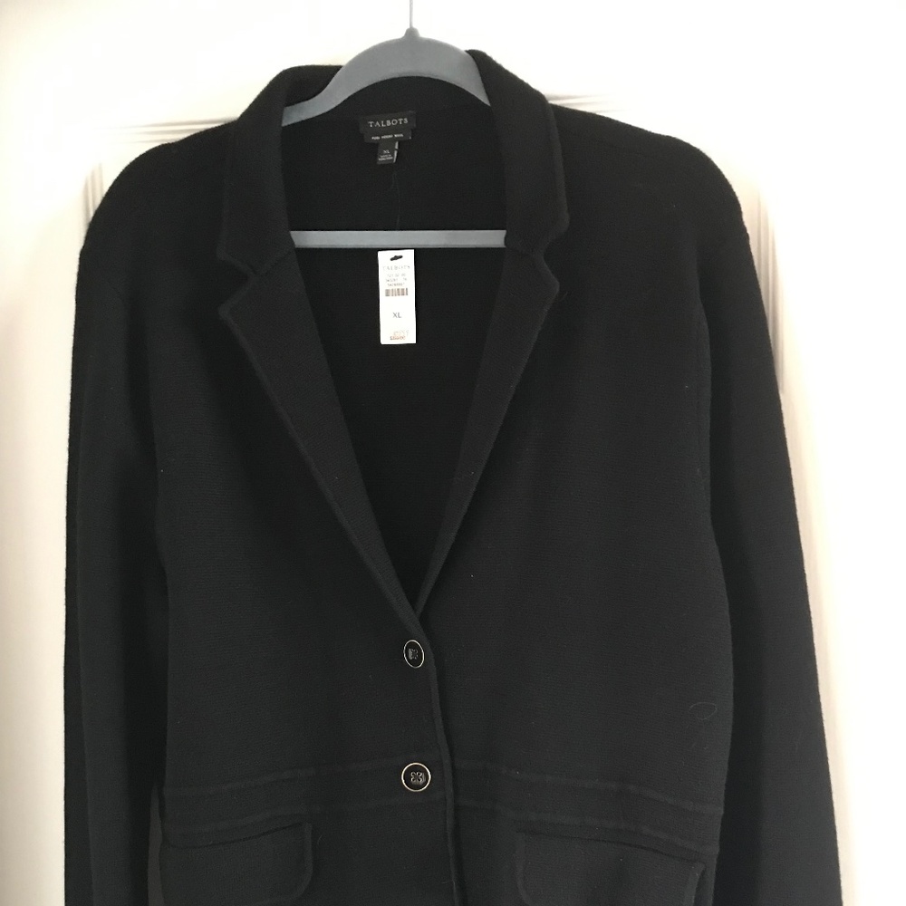 Talbots merino wool classic blazer